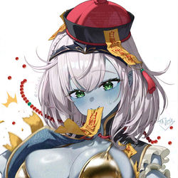 This is a pixiv picture whose title is キョンシー金ビキニノエル.