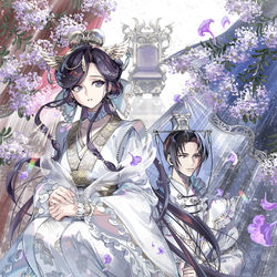 This is a pixiv picture whose title is 後宮の花は偽りを貫く.