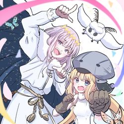 This is a pixiv picture whose title is 「無垢なる君と崩れゆく噓。」.