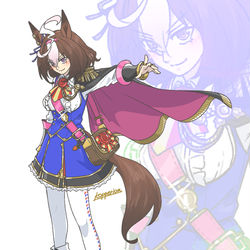 This is a pixiv picture whose title is ”ある世界線”のメイショウドトウ.