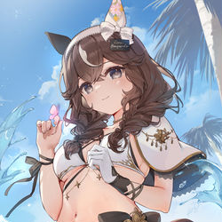 This is a pixiv picture whose title is 水着カレンブーケドール.