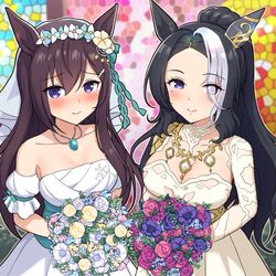 This is a pixiv picture whose title is メジロの花嫁.
