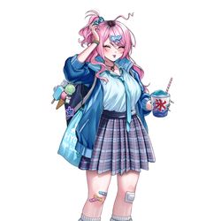 This is a pixiv picture whose title is ギャルをice🍨💙.