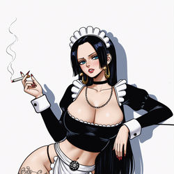 This is a pixiv picture whose title is Maid Boa Hancock.