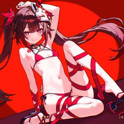 This is a pixiv picture whose title is bikini sparkle.