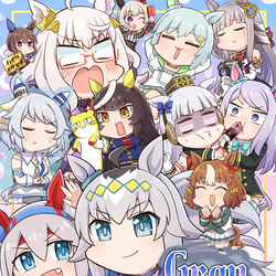 This is a pixiv picture whose title is 【新刊告知】ウマ娘新刊サンプル【プリステ42R　ウマ03】.