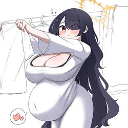 This is a pixiv picture whose title is 임산부 히나타의 가족계획.
