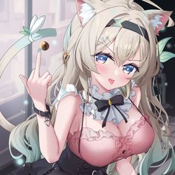 This is a pixiv picture whose title is ホタルにゃん反抗期.