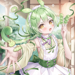 This is a pixiv picture whose title is ずんだ日和🫛🍵💚.