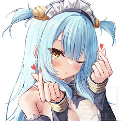 This is a pixiv picture whose title is 指ハートネプチューンさん.