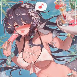 This is a pixiv picture whose title is 摸张原创❤️.