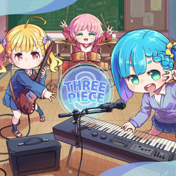 This is a pixiv picture whose title is のんびりイラスト「スリーピースバンド」.