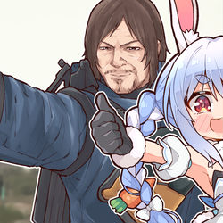 This is a pixiv picture whose title is 👍💙.