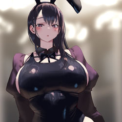 This is a pixiv picture whose title is 恍惚の競泳バニー.