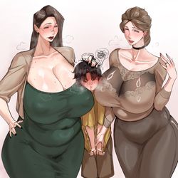This is a pixiv picture whose title is watch out the cougars.