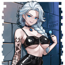 This is a pixiv picture whose title is Elsa - Goth.
