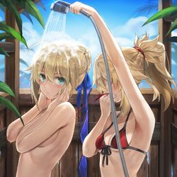This is a pixiv picture whose title is 興奮しているモードレッド.
