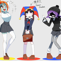 This is a pixiv picture whose title is 同級生IF.