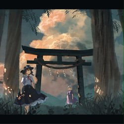 This is a pixiv picture whose title is 日暮し.