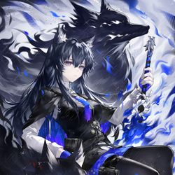 This is a pixiv picture whose title is 🐺.