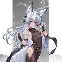This is a pixiv picture whose title is 璃月小狼.