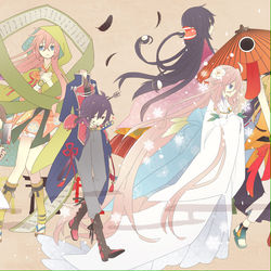 This is a pixiv picture whose title is 「あやかしつづみ　音ノ怪帖」＋α.