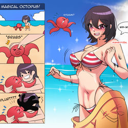 This is a pixiv picture whose title is 魔法のタコ.