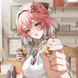 This is a pixiv picture whose title is 「遠慮しないで♡」.
