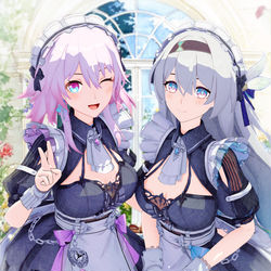 This is a pixiv picture whose title is 【崩壊スターレイル MMD】三月さん、ホタルさん.