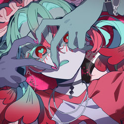 This is a pixiv picture whose title is ぎゅっとしても冷たいまま.