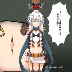 This is a pixiv picture whose title is フィー・クラウゼル おへそ くすぐり.