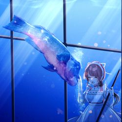 This is a pixiv picture whose title is 甘えん坊さんね.