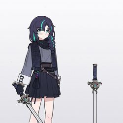 This is a pixiv picture whose title is day81 今天摸了 画点oc.