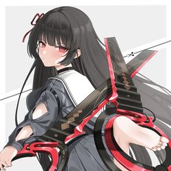 This is a pixiv picture whose title is 剪刀的正确用法.