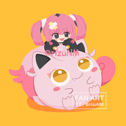 This is a pixiv picture whose title is サンゴとオニプリン.