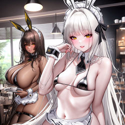 This is a pixiv picture whose title is メイドカフェの新メンバー.