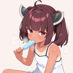 This is a pixiv picture whose title is 日焼けアイスキャンディーきりたん.