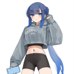This is a pixiv picture whose title is へそ出しスパッツコーデの子.