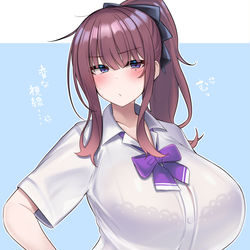 This is a pixiv picture whose title is 夏服花梨先輩before after.