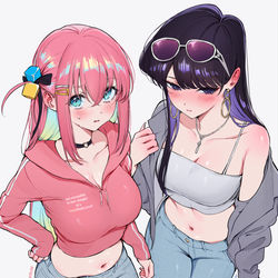 This is a pixiv picture whose title is コミとぼっちの会話チャレンジ.
