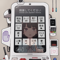 This is a pixiv picture whose title is 精算してください.
