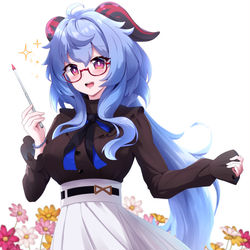This is a pixiv picture whose title is 甘雨.