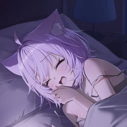 This is a pixiv picture whose title is 寝落ちもちもち.