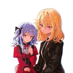 This is a pixiv picture whose title is 【ボディーガードの叔母と姪のお嬢さん】.