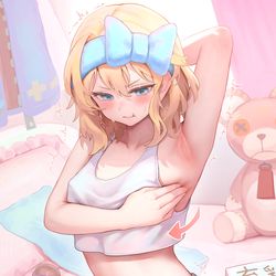 This is a pixiv picture whose title is マッサージを頑張るブリジット.