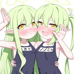 This is a pixiv picture whose title is スク水.