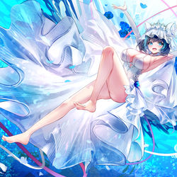 This is a pixiv picture whose title is 柴郡猫猫的婚纱.