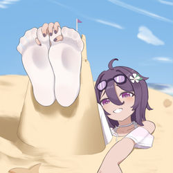 This is a pixiv picture whose title is 荼蘼花茶的沙滩游戏.