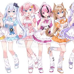 This is a pixiv picture whose title is 【お仕事】あみゅどる　歌ってみた動画用イラスト.