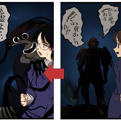 This is a pixiv picture whose title is 敵かと思ったら味方だったって展開好き。.